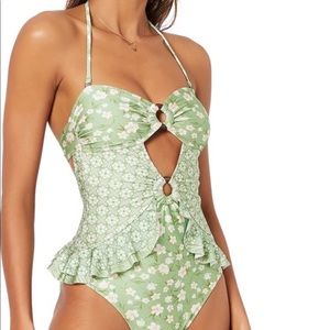 NEW  MINKPINK Marajo cutout one-piece swimsuit